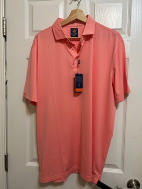 NWT Donald Ross XL Coral Performance Polo